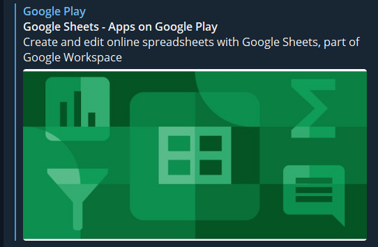 Google sheet sur android